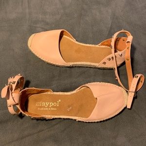 MAYPOL Studded Leather Espadrilles in Pink!